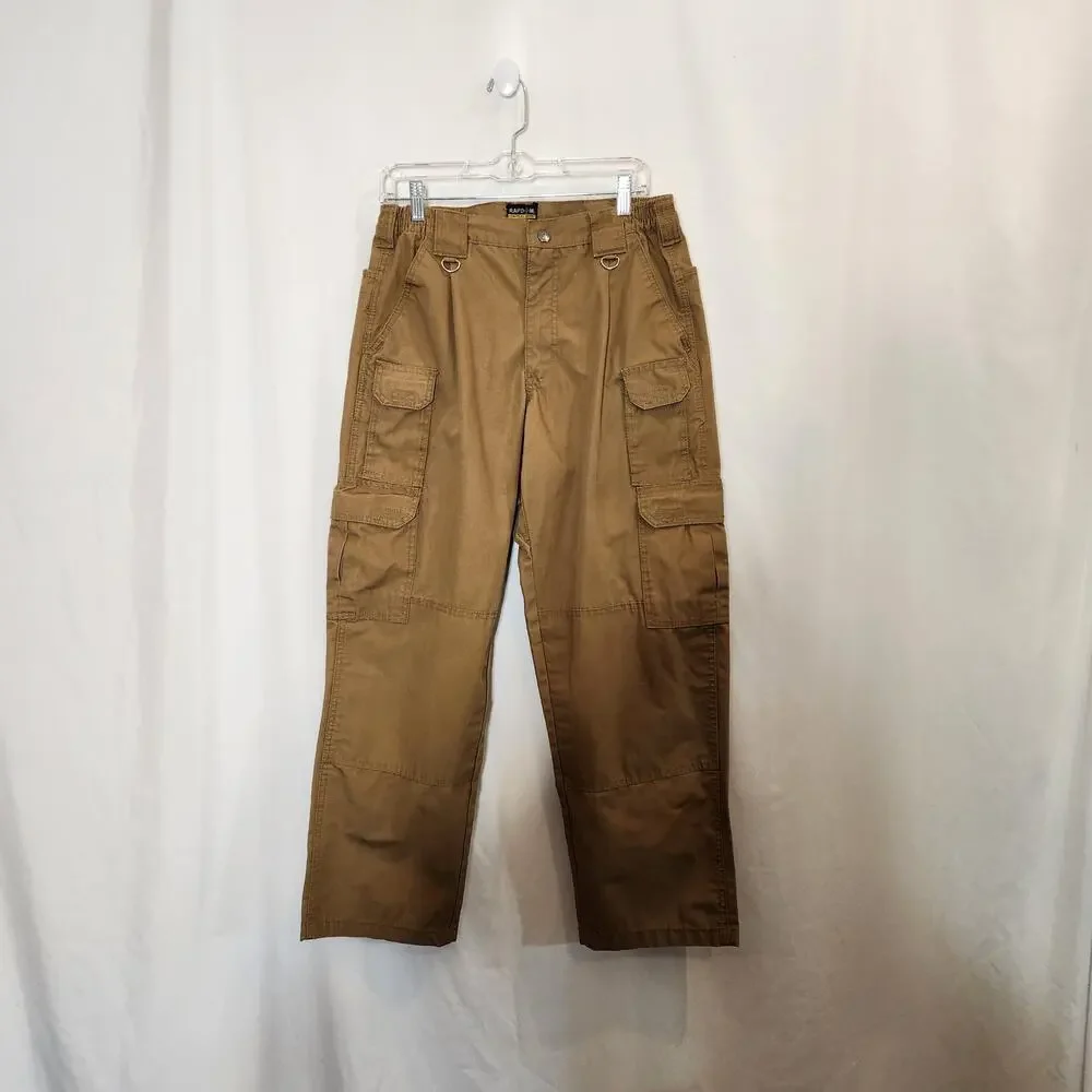RAPDOM RAPID DOMINANCE T56 Brown Deep Pocket Ripstop Tactical Pants Mens 34 x 30